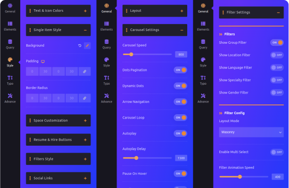 500+ visual customization options
