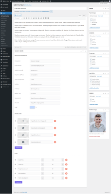 Add / Edit Team Members - WordPress Team Plugin