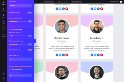 Team Filters Settings - Page 2 - Team Plugin