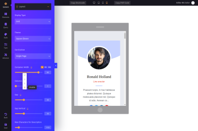 Shortcode Responsive Device Preview - WordPress Team Plugin